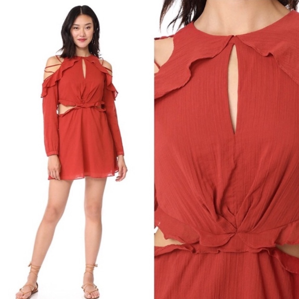 Red Carter Rhiannon Cutout Mini Dress SZ M EUC - Picture 2 of 5